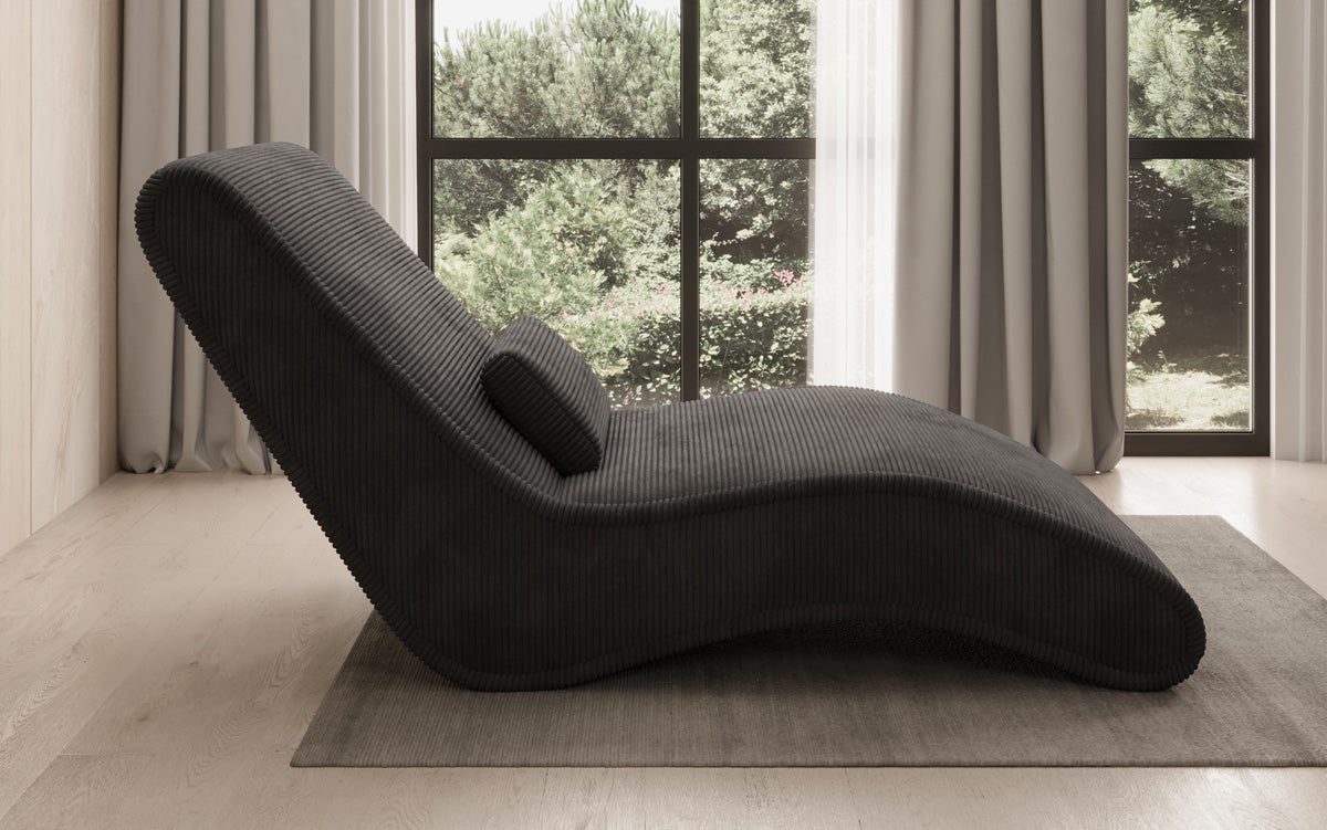 Designer Relax Lounger Lunaris 80 in Corduroy