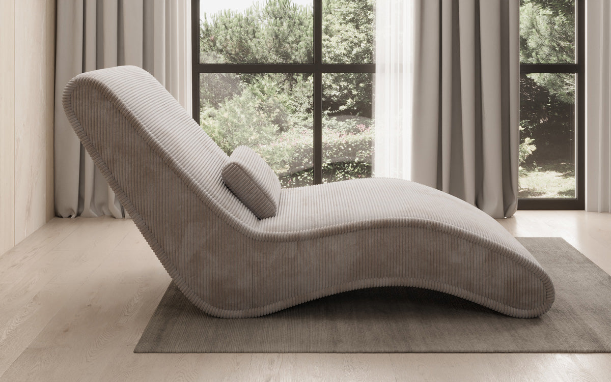 Designer Relax Lounger Lunaris 80 in Corduroy