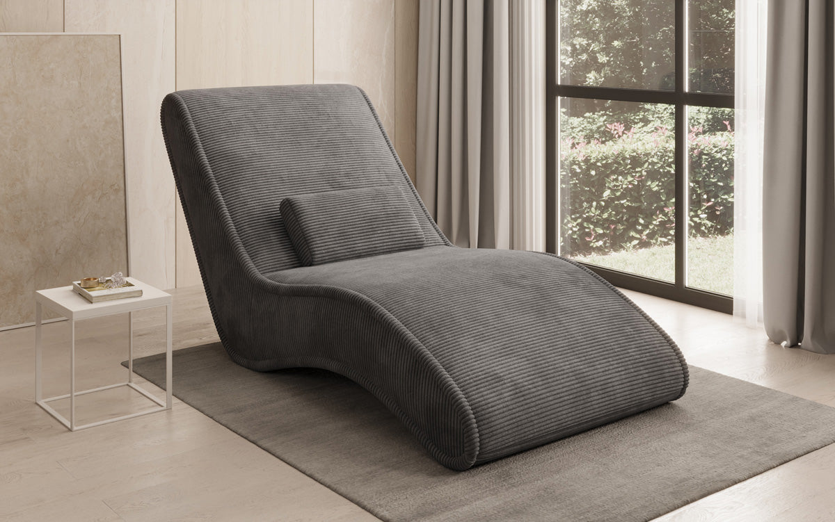 Designer Relax Lounger Lunaris 80 in Corduroy
