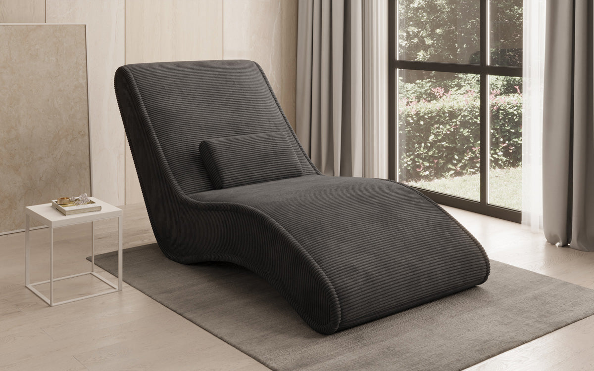 Designer Relax Lounger Lunaris 80 in Corduroy