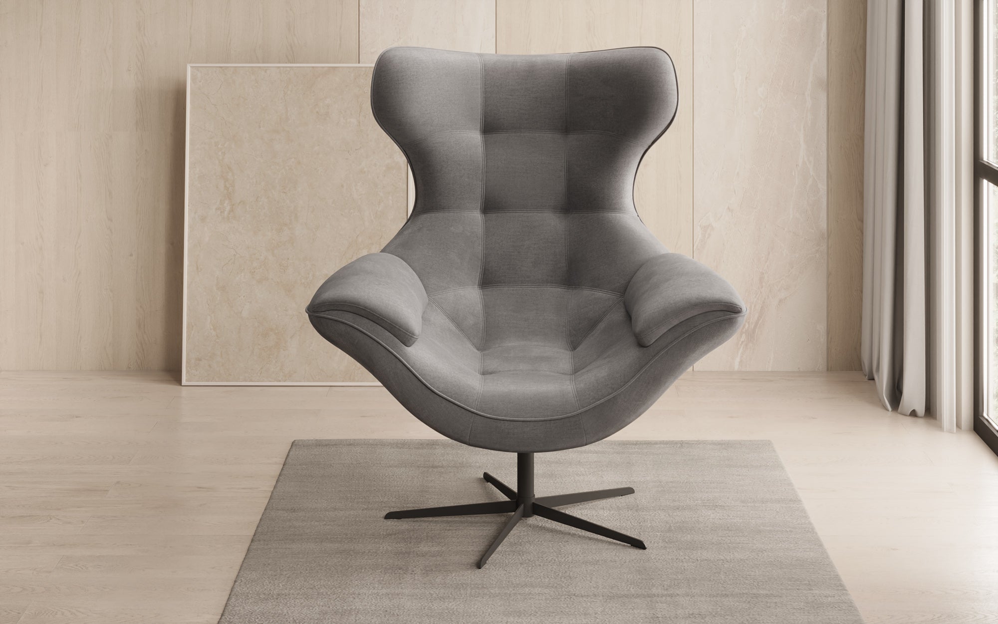 Designer sofa armchair Aurelio in velvet