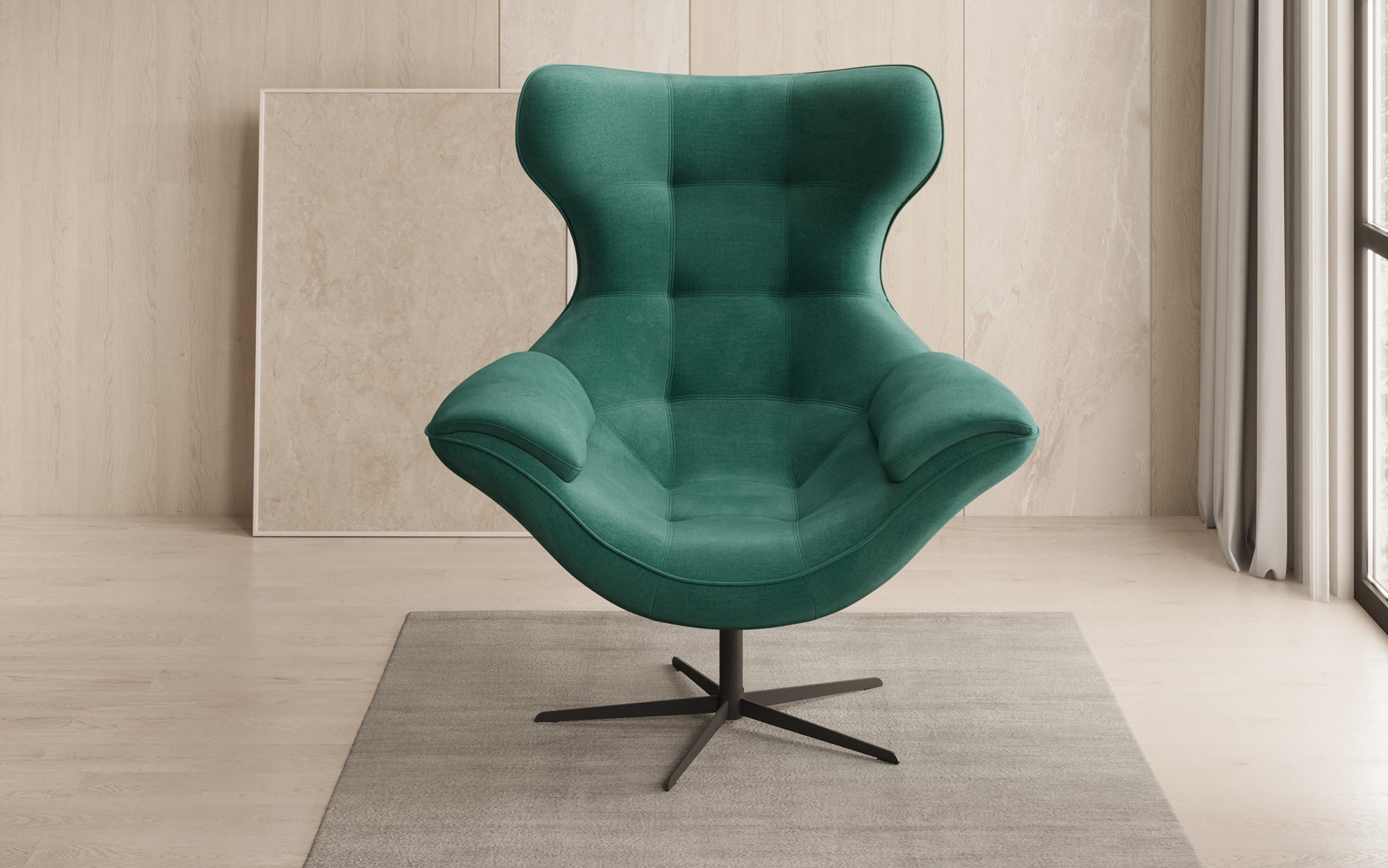 Designer sofa armchair Aurelio in velvet