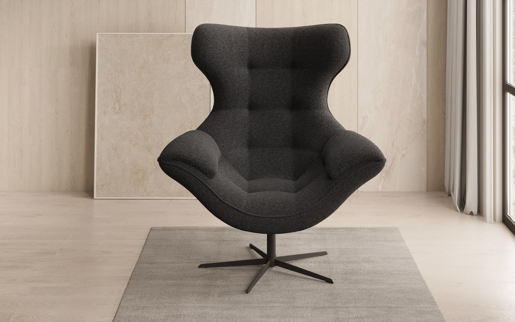 Designer sofa armchair Aurelio in bouclé