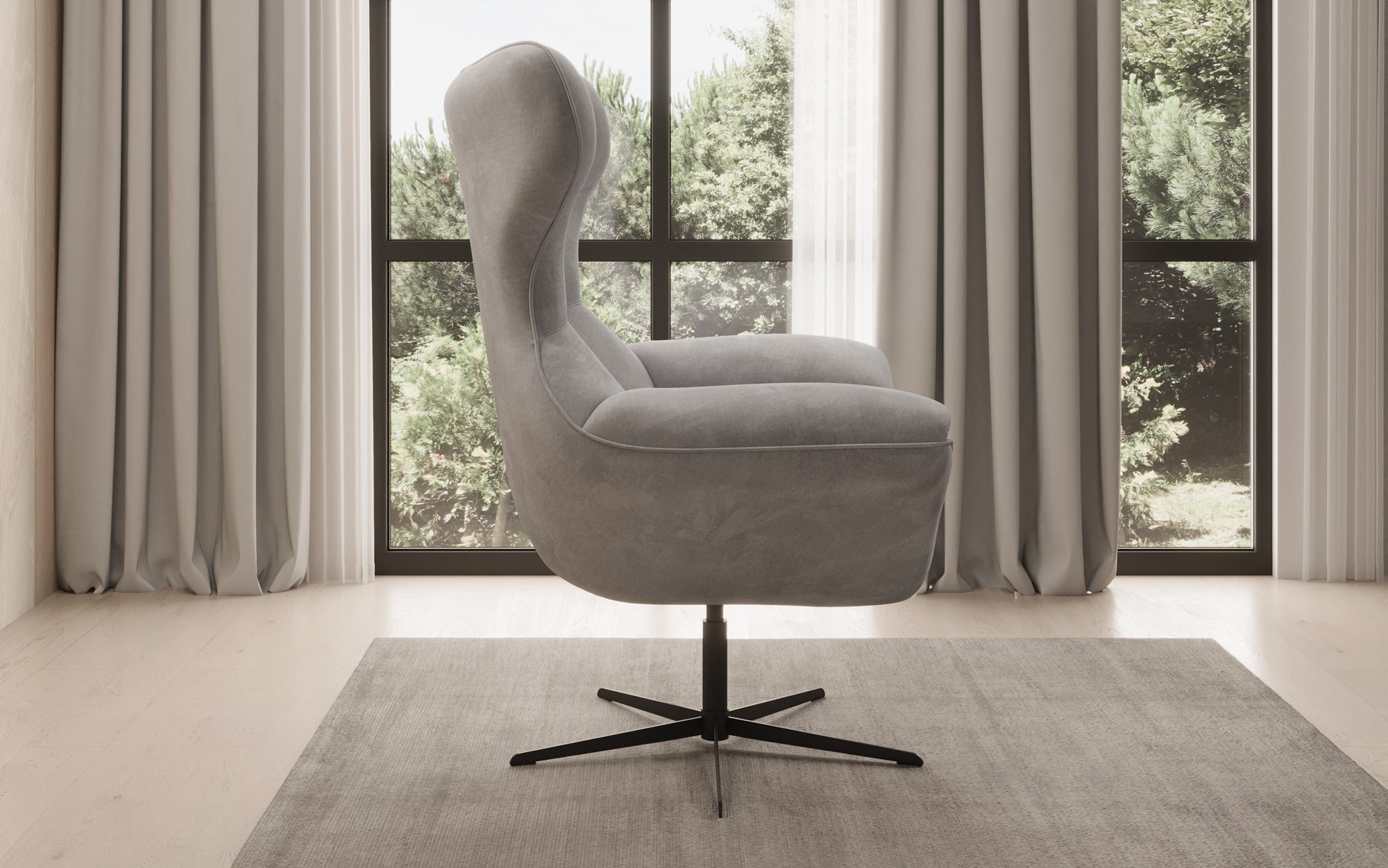 Designer sofa armchair Aurelio in velvet