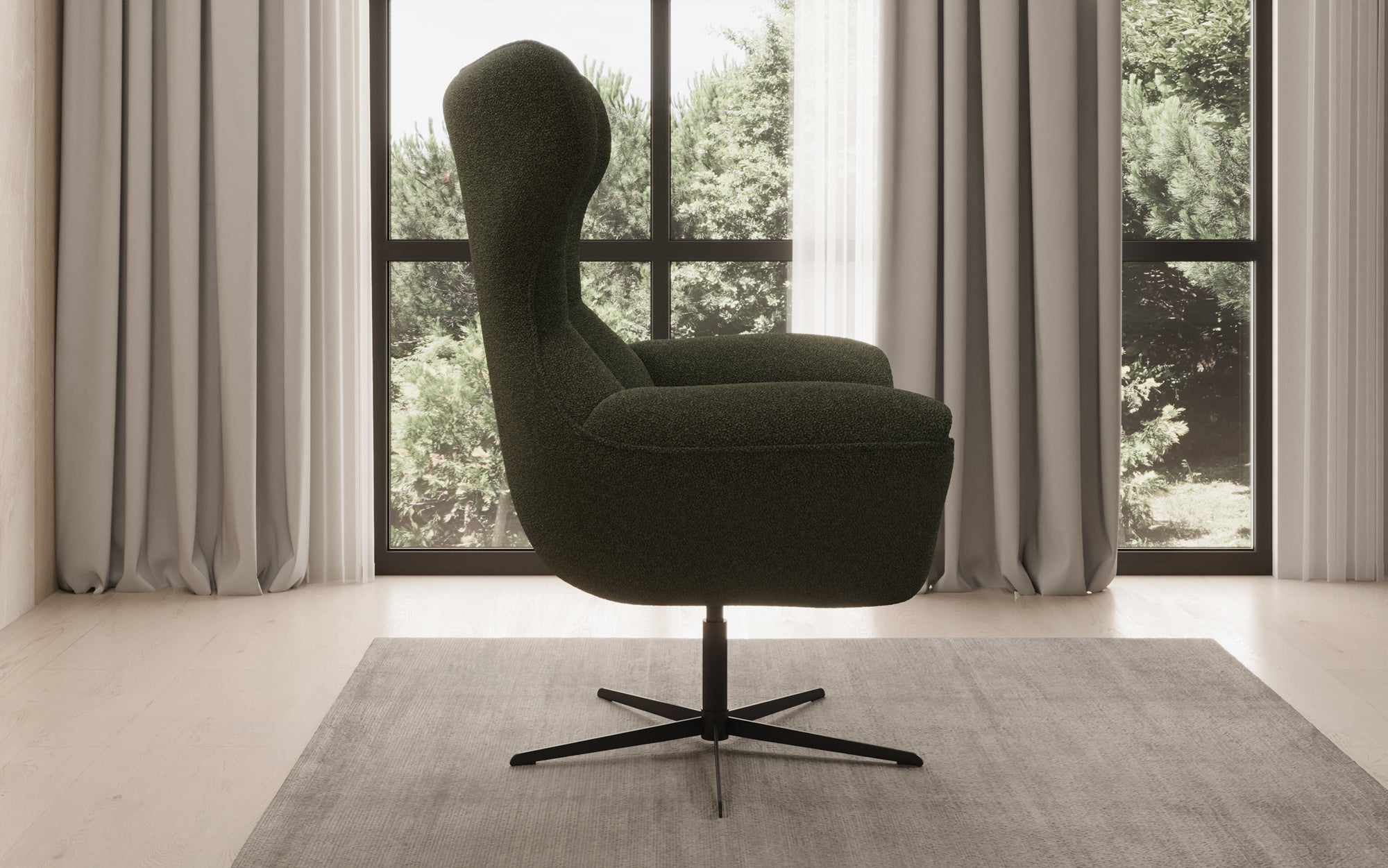 Designer sofa armchair Aurelio in bouclé