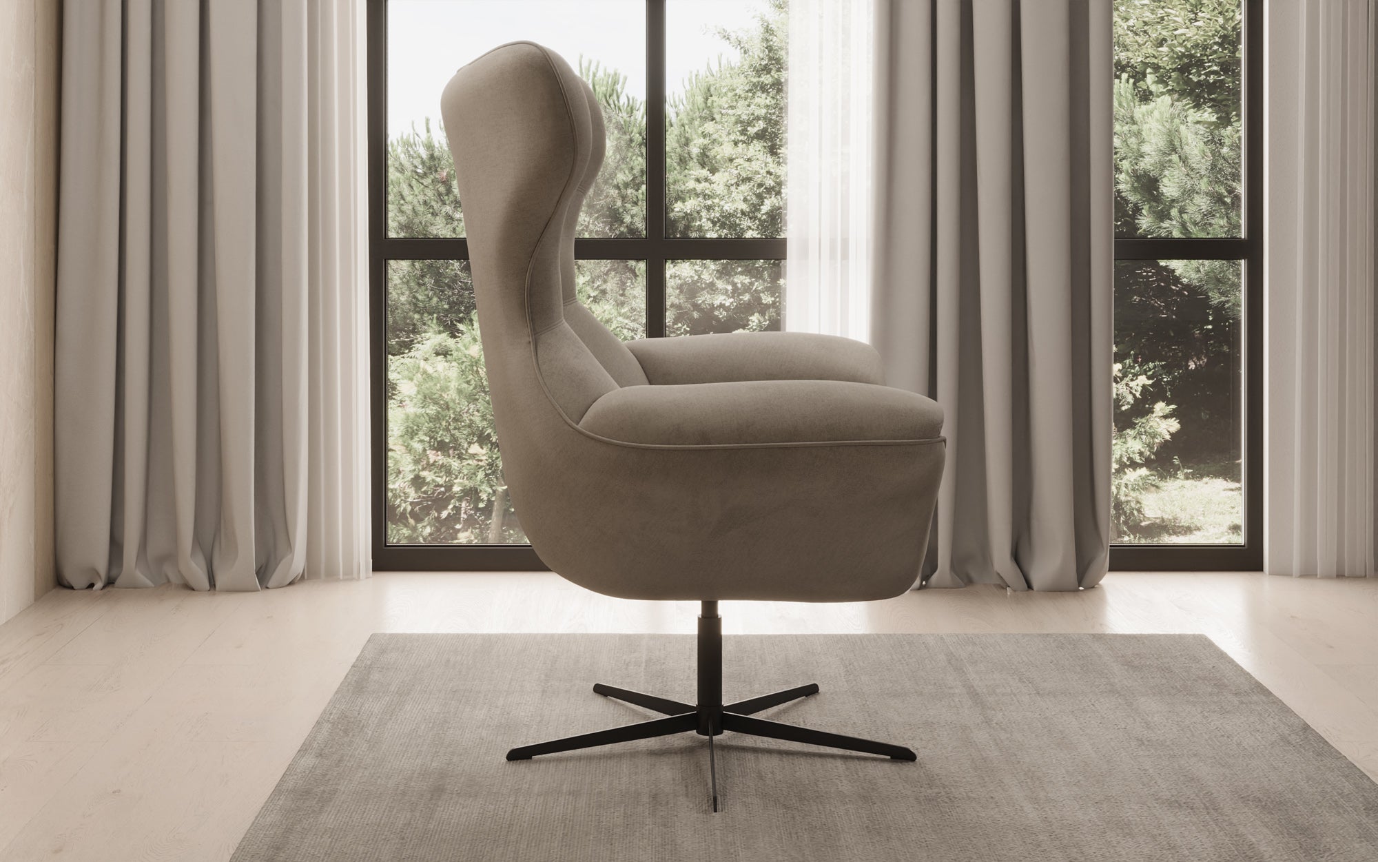 Designer sofa armchair Aurelio in velvet