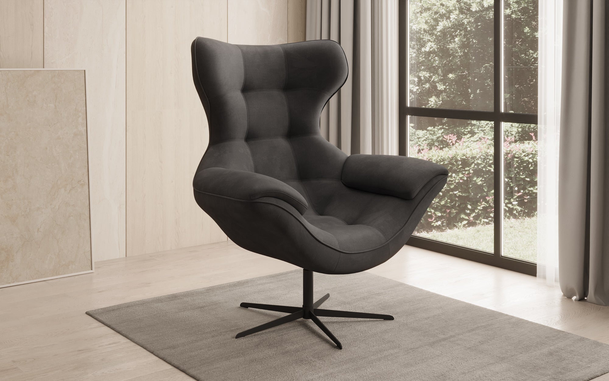 Designer sofa armchair Aurelio in velvet