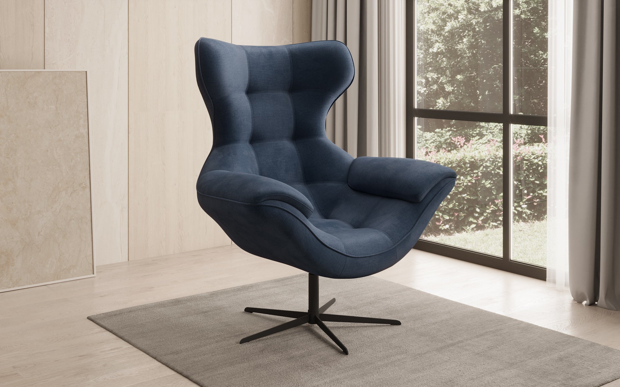 Designer sofa armchair Aurelio in velvet