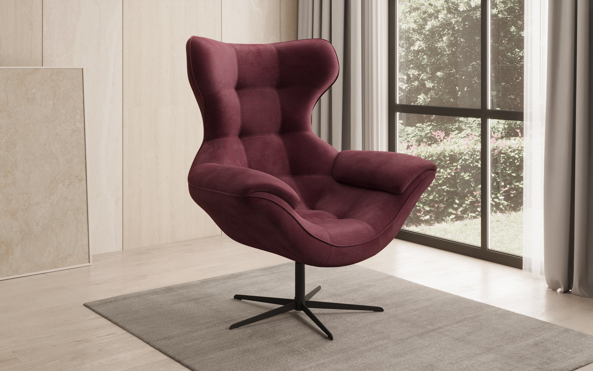 Designer sofa armchair Aurelio in velvet