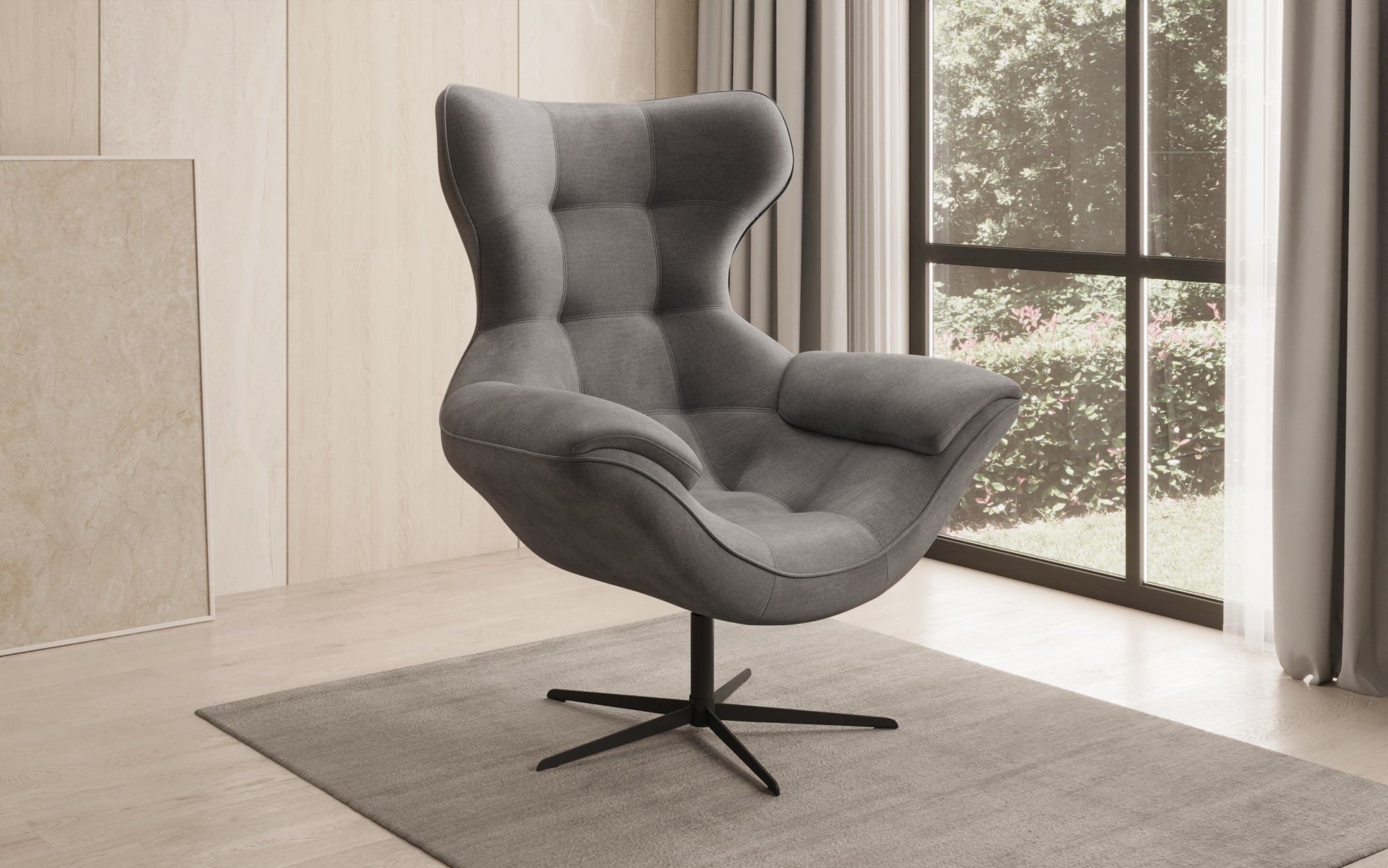 Designer sofa armchair Aurelio in velvet