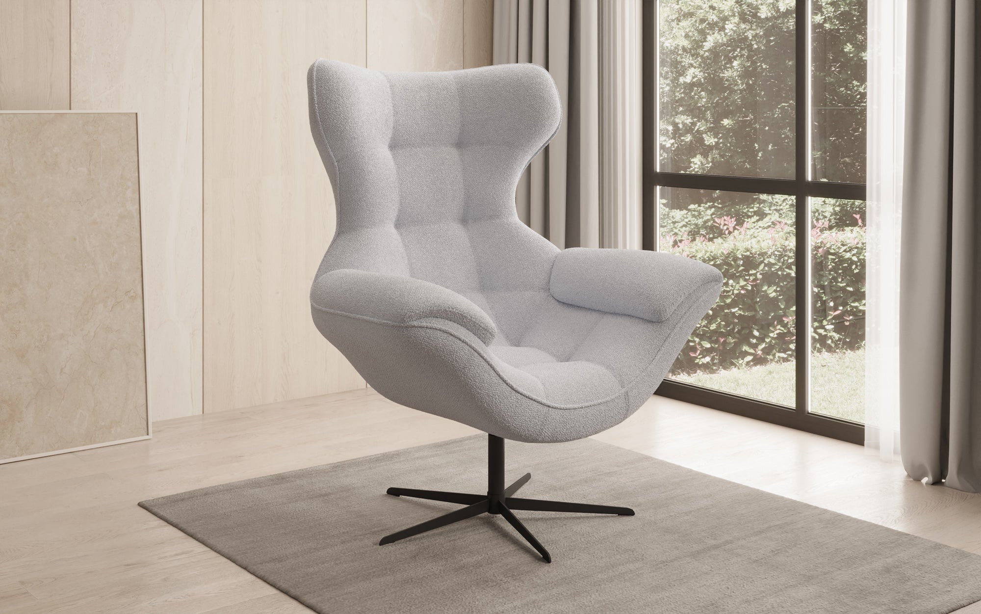 Designer sofa armchair Aurelio in bouclé