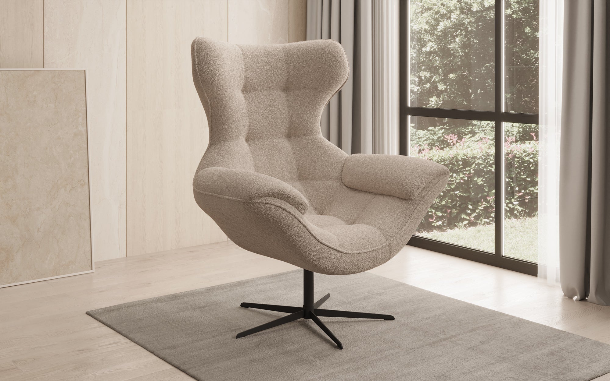 Designer sofa armchair Aurelio in bouclé