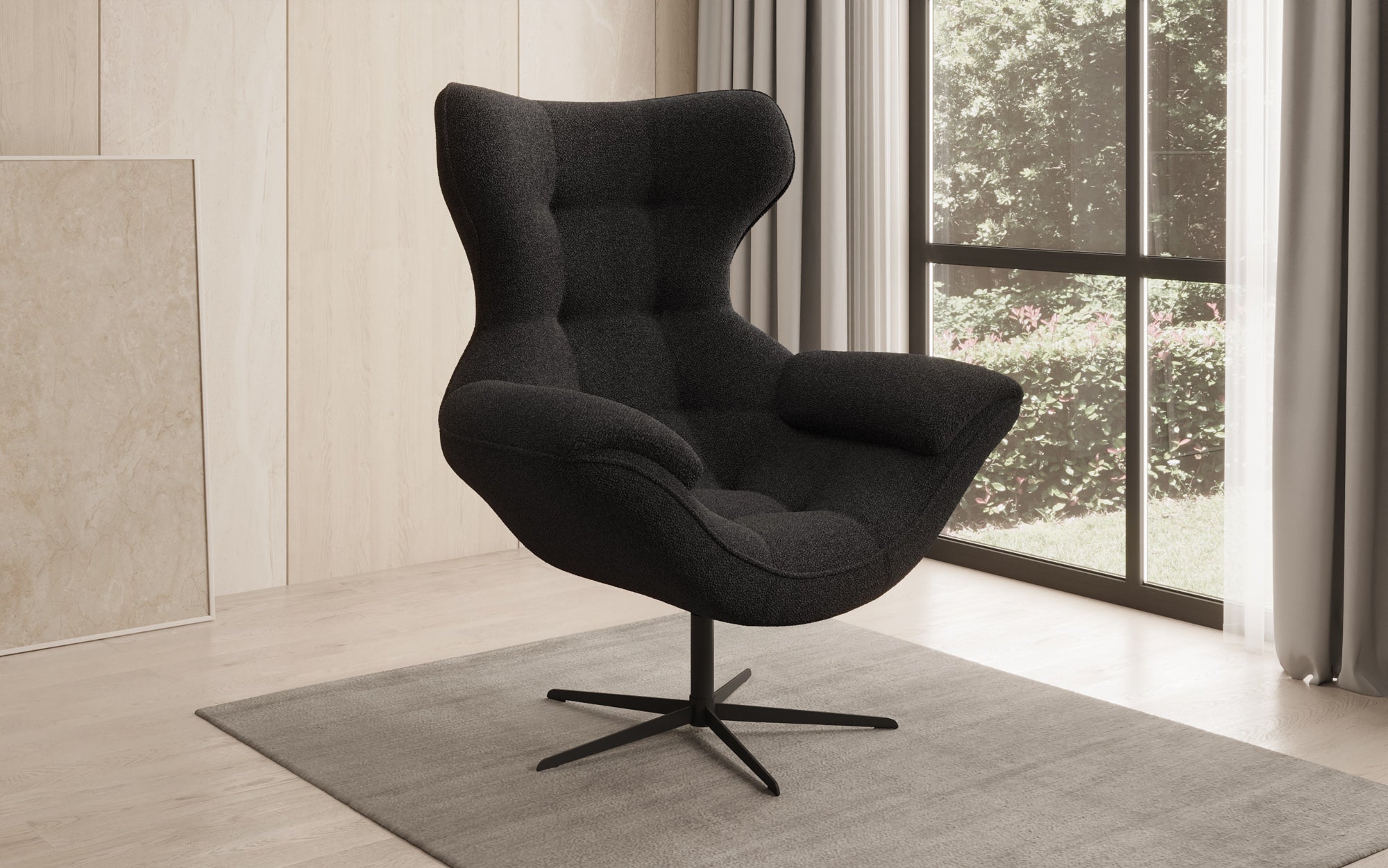 Designer sofa armchair Aurelio in bouclé