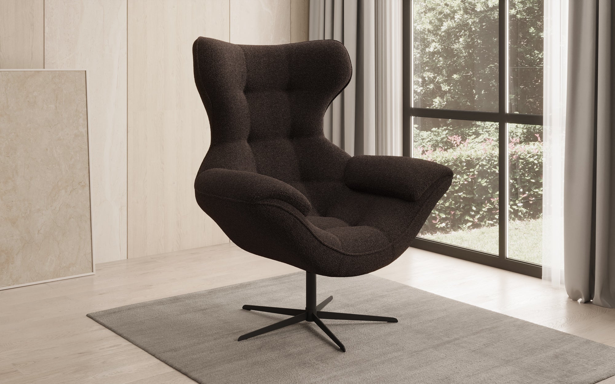 Designer sofa armchair Aurelio in bouclé