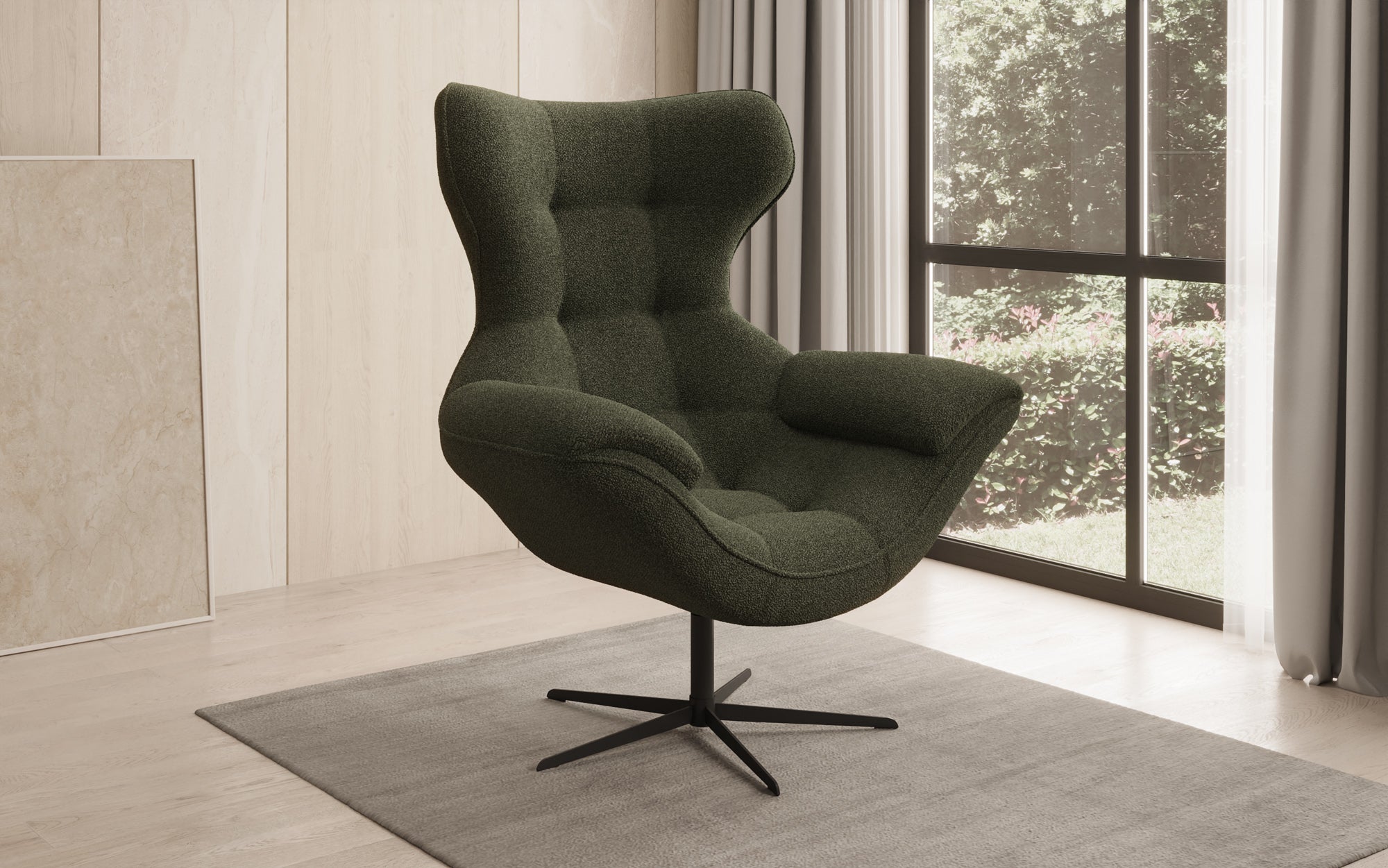 Designer sofa armchair Aurelio in bouclé