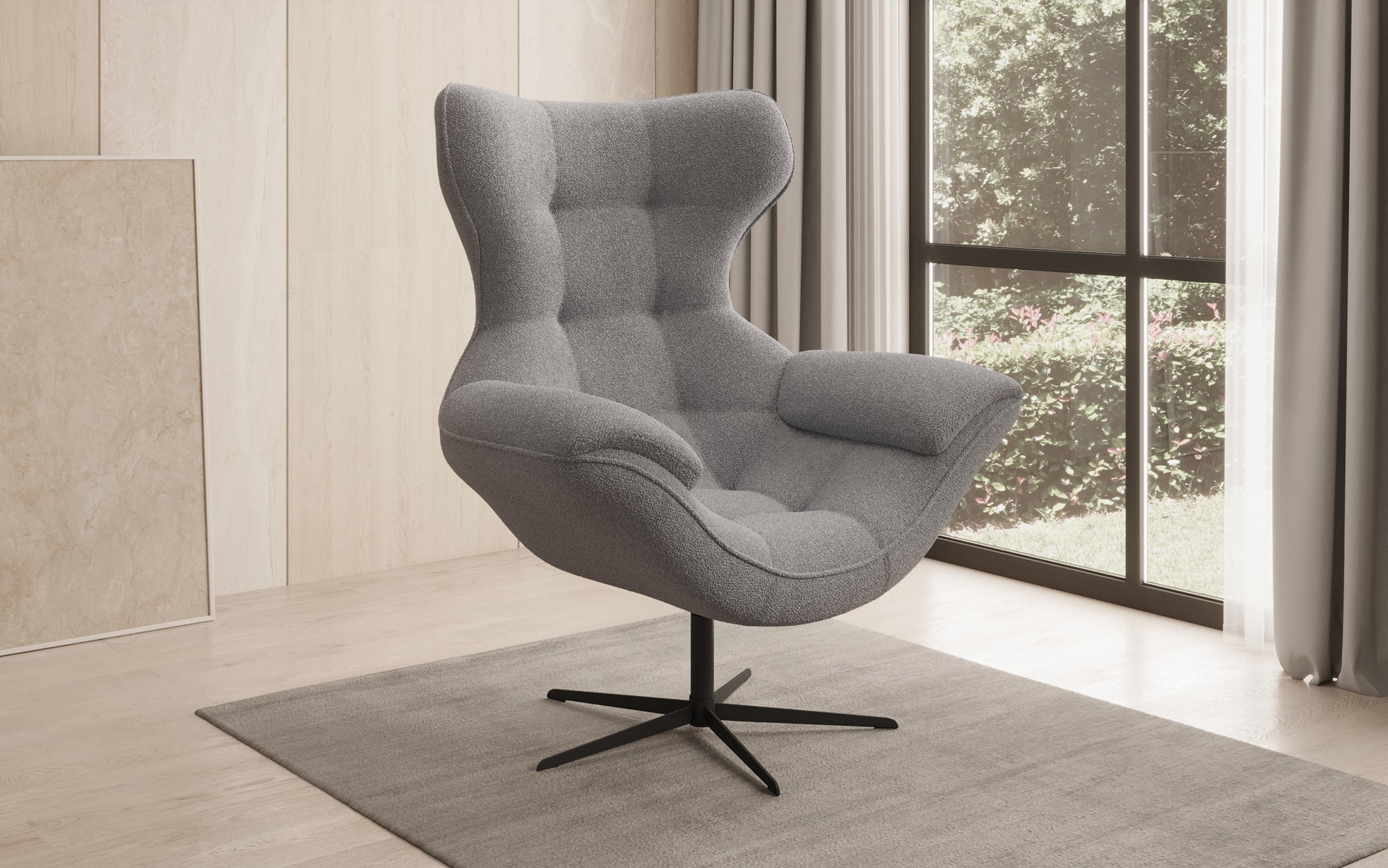 Designer sofa armchair Aurelio in bouclé