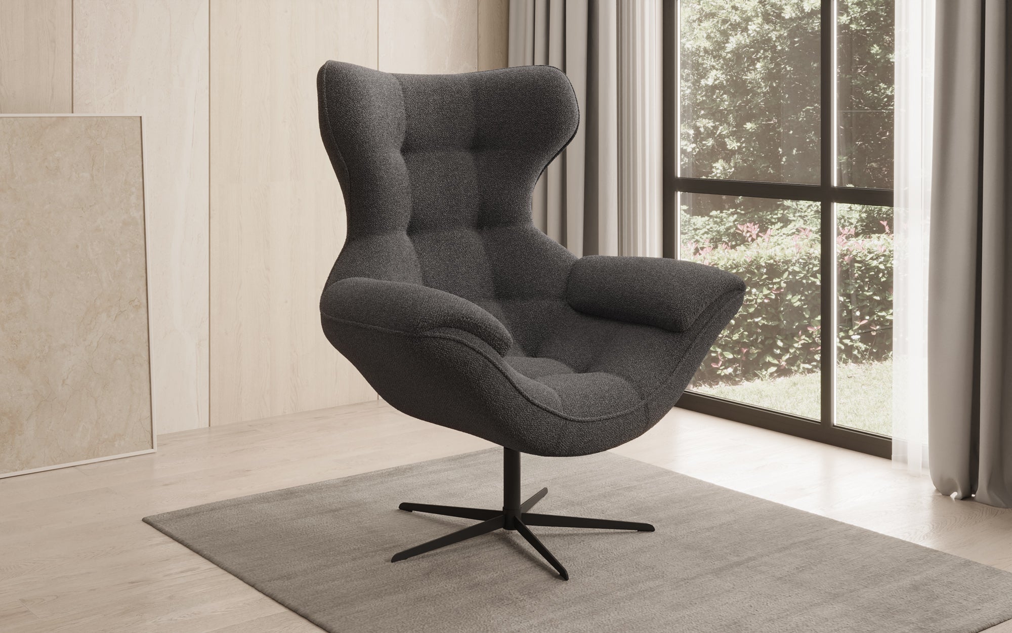 Designer sofa armchair Aurelio in bouclé
