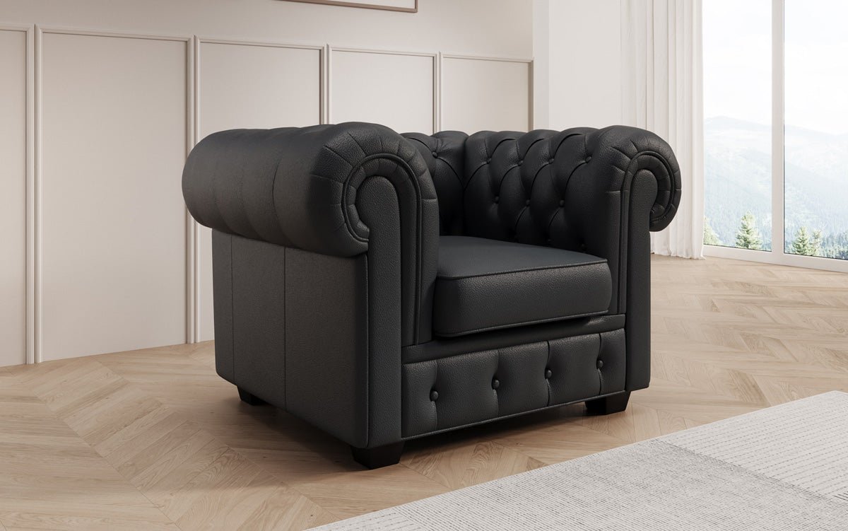 Chesterfield armchair Royal in genuine leather