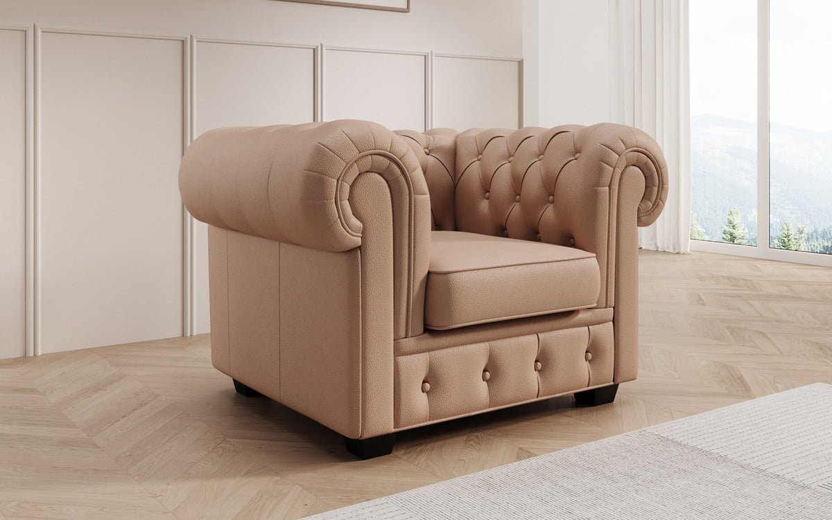 Chesterfield armchair Royal in genuine leather