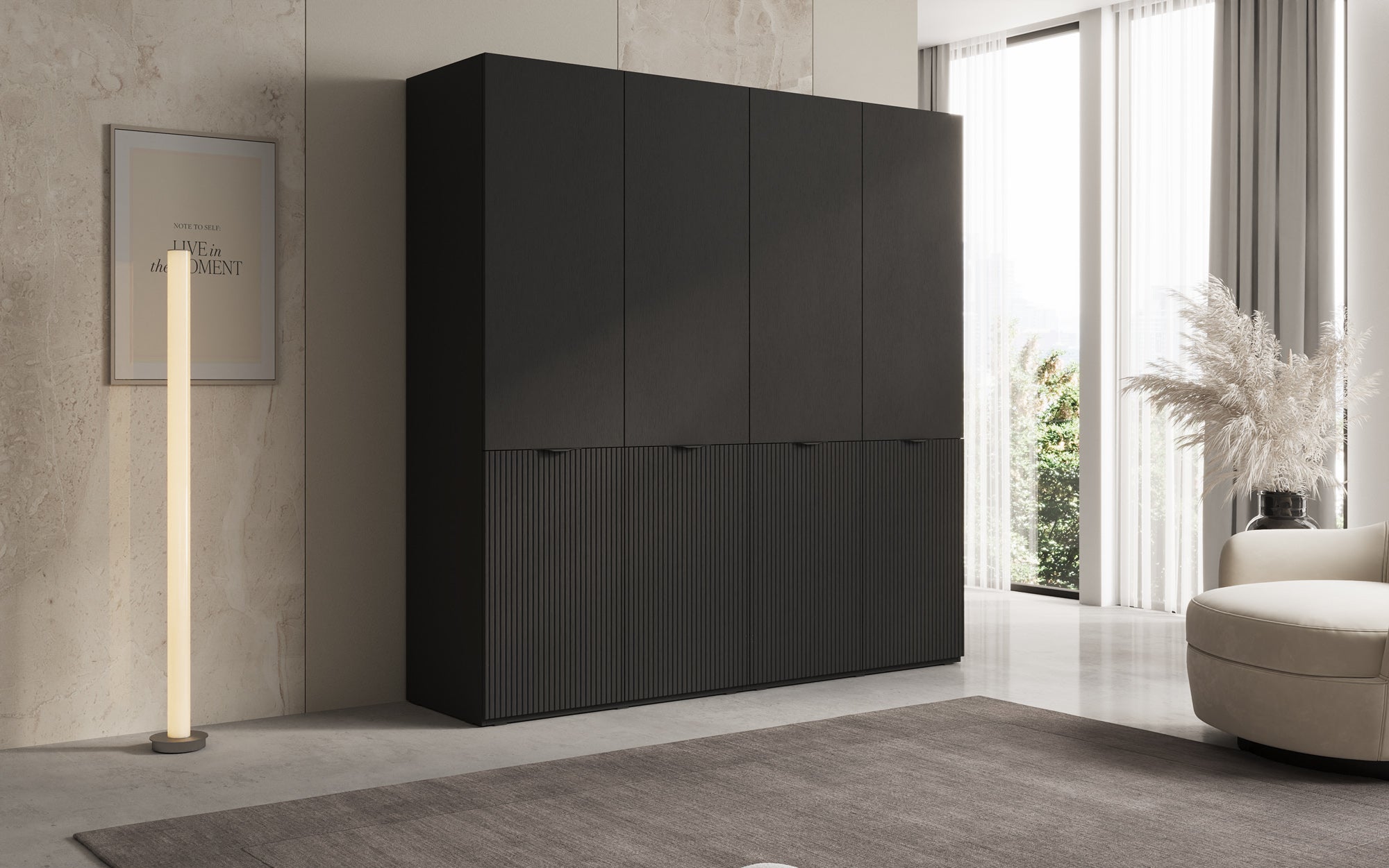 Modulo Elen – Two-module wardrobe with structured front