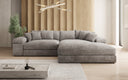Designer Ecksofa Bernardo mit breiter Ottomane in Cord