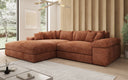 Designer Ecksofa Bernardo mit breiter Ottomane in Cord