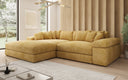 Designer Ecksofa Bernardo mit breiter Ottomane in Cord