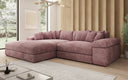 Designer Ecksofa Bernardo mit breiter Ottomane in Cord