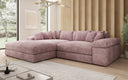 Designer Ecksofa Bernardo mit breiter Ottomane in Cord