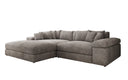 Designer Ecksofa Bernardo mit breiter Ottomane in Cord