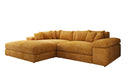 Designer Ecksofa Bernardo mit breiter Ottomane in Cord