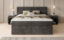 Box spring bed Ophelia with lift-up storage in Corduroy