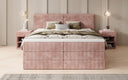 Box spring bed Ophelia with lift-up storage in Corduroy