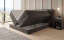 Box spring bed Ophelia with lift-up storage in Corduroy