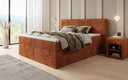 Box spring bed Ophelia with lift-up storage in Corduroy