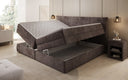 Familien Boxspringbett Stella in 220/240x200 mit Stauraum in Cord