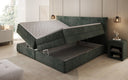 Familien Boxspringbett Stella in 220/240x200 mit Stauraum in Cord