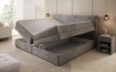 Familien Boxspringbett Stella in 220/240x200 mit Stauraum in Cord