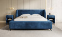 Designer Polsterbett Freya in Samt mit Stauraum