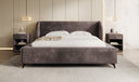 Designer Polsterbett Freya in Samt mit Stauraum