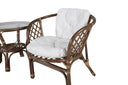 Balkonset Jasmin - aus walnussfarbenen Rattan