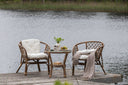 Balkonset Jasmin - aus walnussfarbenen Rattan