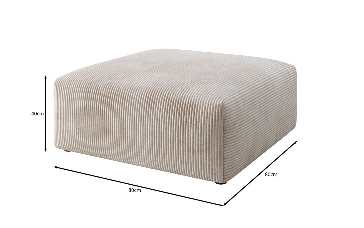 80 cm Snug corduroy side stool