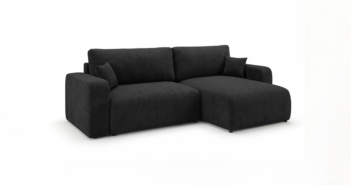 Designer Sofa Noma mit Schlaf- und Klappfunktion in Cord