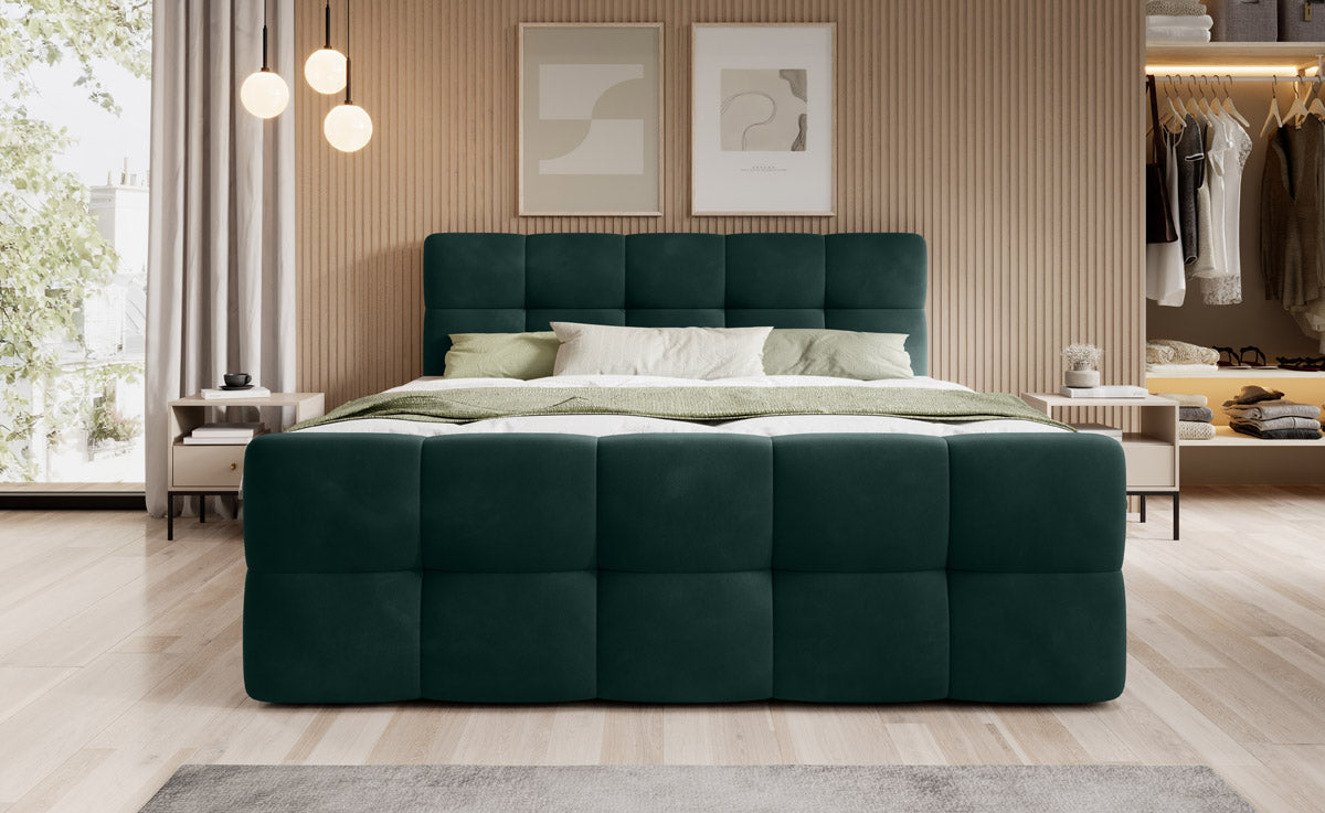 Boxspringbett Cozy Samt mit Stauraum