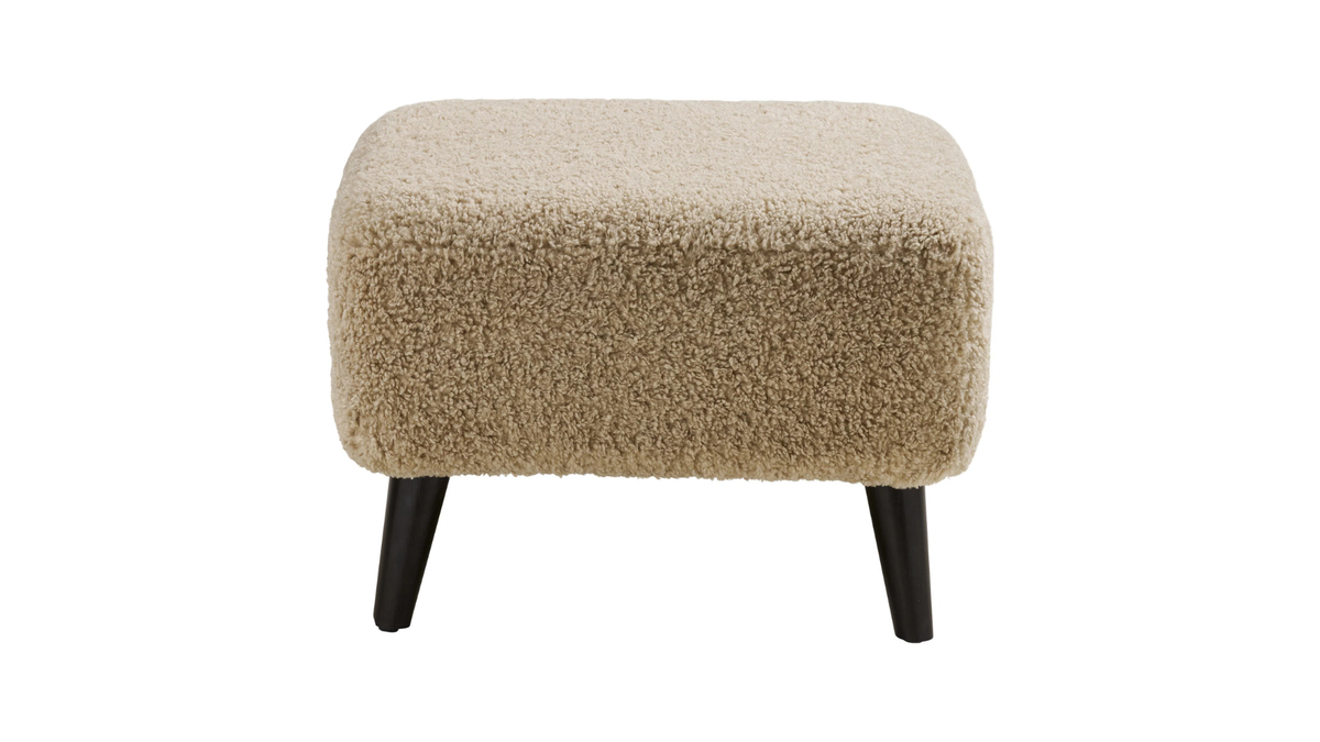 Side stool Lumi - with black metal legs
