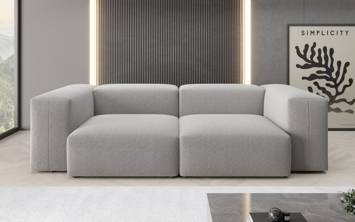 Designer 2-Seater Sofa Snug in Bouclé