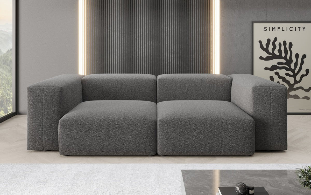 Designer 2-Seater Sofa Snug in Bouclé