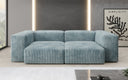 Designer 2-seater Snug sofa in corduroy
