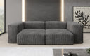 Designer 2-seater Snug sofa in corduroy